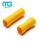 Yellow PVC Insulated Wire Butt Connectors / Electrical Crimp Terminal Connectors supplier